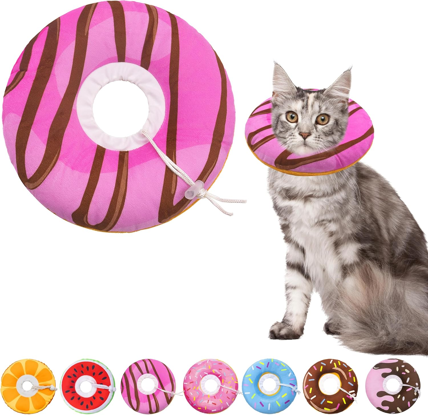 Soft Adjustable Cat Cone Collar to Prevent Licking Post-Surgery Recovery
