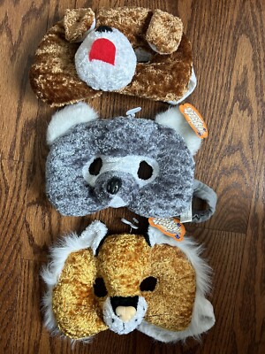 3 Very soft and Plush Animal Mask.  Gently used.