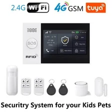 2.4g/WiFi GSM/4G PIR Detector Wireless Solar Siren Tuya app Remote Alarm System