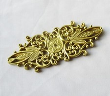 20pcs Long Brass Filigree 87x35mm Wheat  Vine Stamping Findings for DIY Crafts