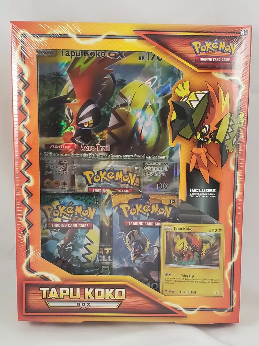 Pokemon Trading Card Game Tapu Koko Box 3 Booster Packs, Promo Card  Oversize Card Pokemon USA - ToyWiz