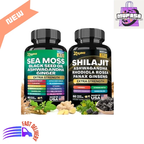 Zoyava Dynamic Vitality Bundle - Sea Moss and Shilajt, 60 Count, New