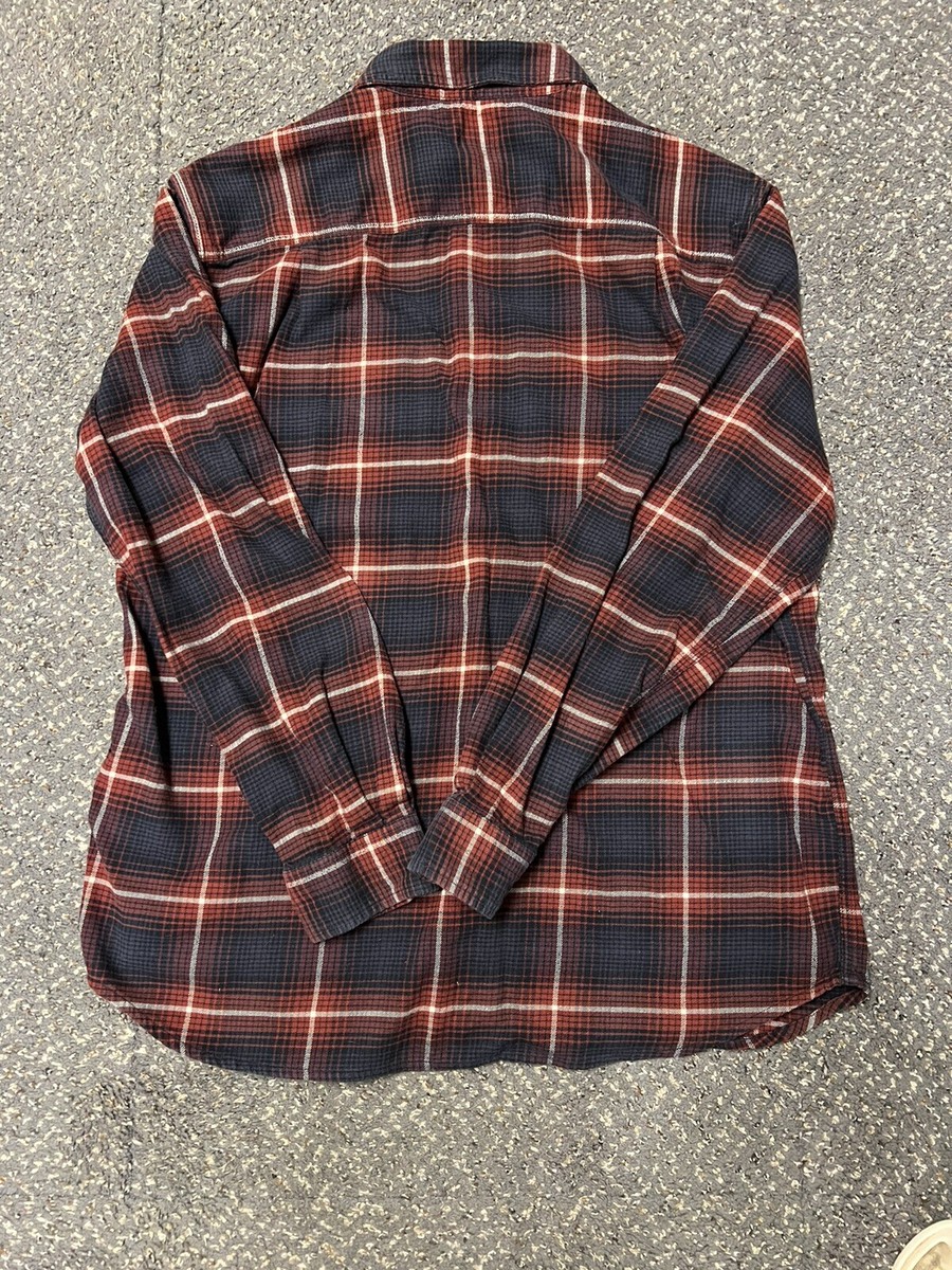 Men's Carhartt Button Up Plaid Flannel Shirt Size Large | eBay