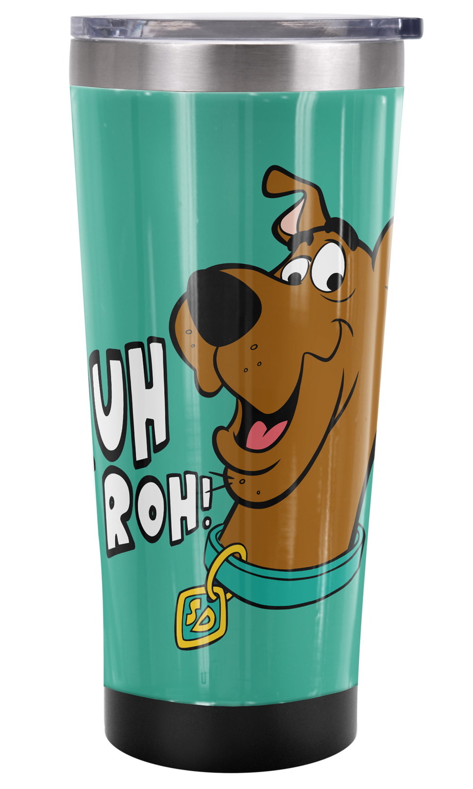 Scooby Doo! Ruh Roh Face Pattern Tumbler 20oz Vacuum Insulated Leak Resistant