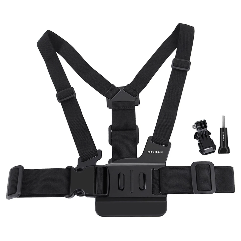 Adjustable Body Mount Belt Chest Strap w/ J Hook Mount & Screw for Action Camera - Image 2 of 4
