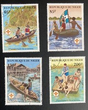 Niger: Complete set of 4, Boys Scouts, 1982. SC #586-589. Lot #B07-041806