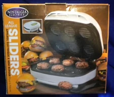 Nostalgia Electrics SM-500 All League Sliders Electric Mini Burger Maker-White