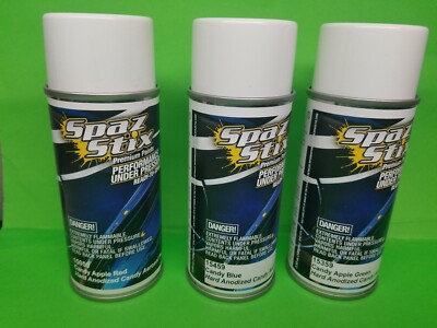 3X Spaz Stix 15359 15459 15059 Candy Apple Green BLUE RED Aerosol Paint 3.5oz
