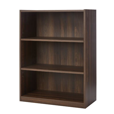 3-Shelf Bookcase with Adjustable Shelves Standing，Modern Fashion Display Cabinet