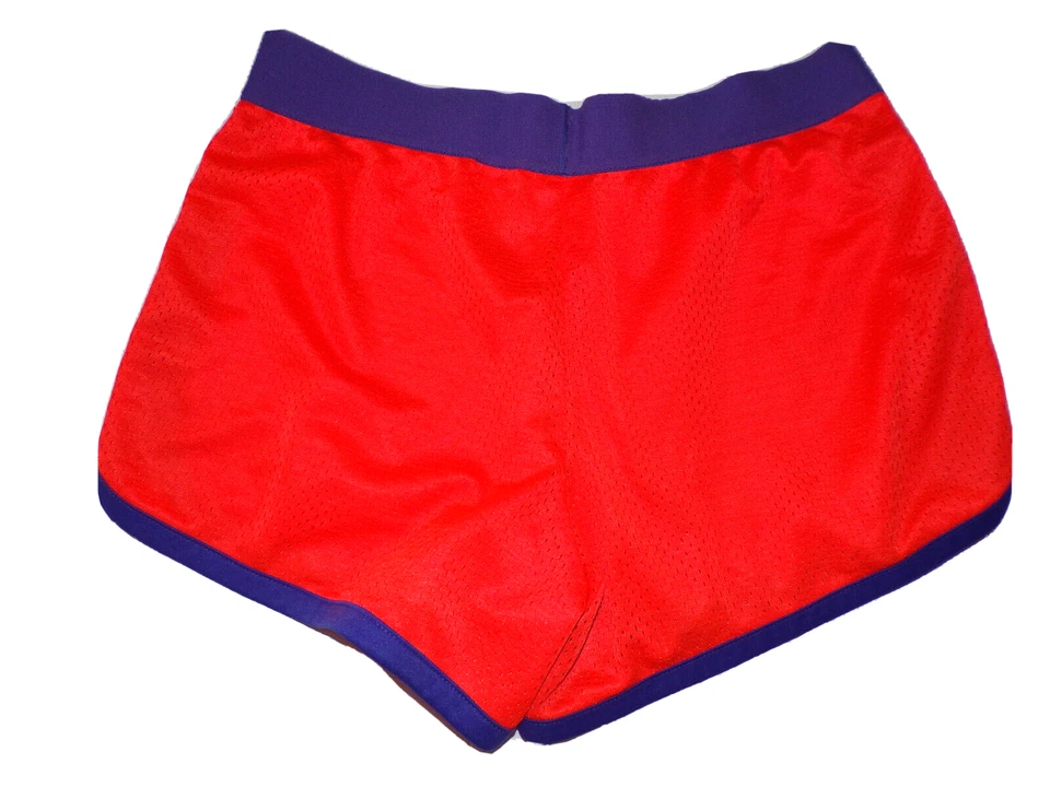 Pantalones Cortos Danskin Now Para Mujer Calce Suelto Malla Naranja Brillante Púrpura Ribete M 8-10 D1 Foto 2 de 3