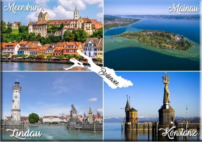 Lake Constance photo magnet Germany Mainau Lindau Konstanz Meersburg
