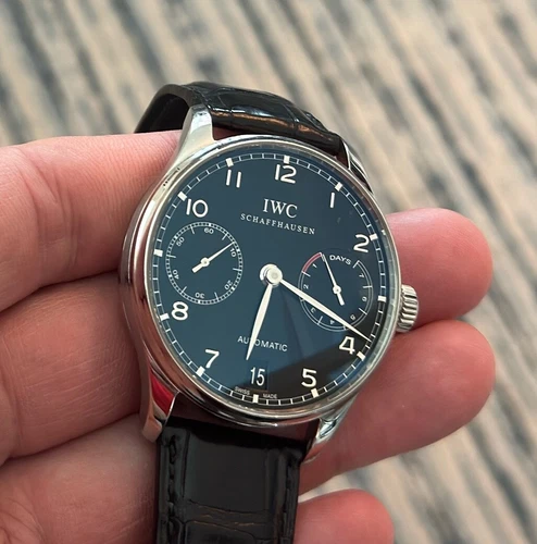 IWC Portuguese 7 Day 42mm Automatic Steel Men Watch IW500703 Mint Hardly Worn!