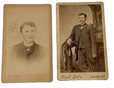 Rank Smith Van Wert Ohio OH Lot 2 Men Cartes De Visite CDV's Photos Photograph