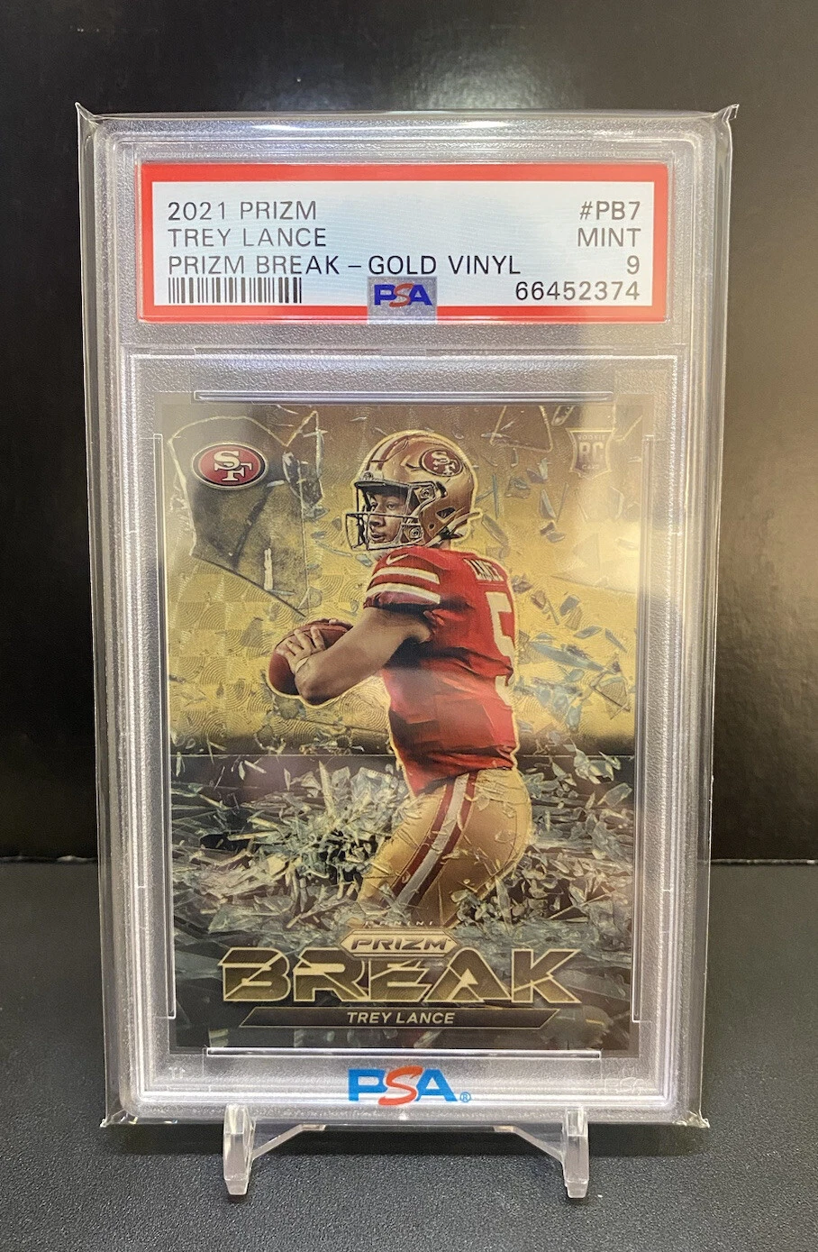Trey Lance Panini Prizm Prizm Break #PB7 Gold Vinyl