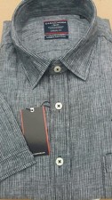 CASA MODA GREY STRIPE SHORT SLEEVE  SHIRT 2XL 3073516 2xl 3XL4XL5XL6XL 7XL