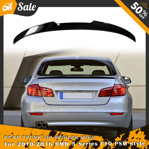 FOR 2010-2016 BMW 5 Series F10 M4 StyleRear Trunk Lip Spoiler Wing Glossy Black