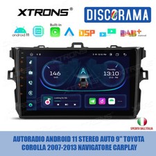Autoradio Android 11 Stereo Auto 9" Toyota Corolla 2007-2013 Navigatore CarPlay - Miniatura 1