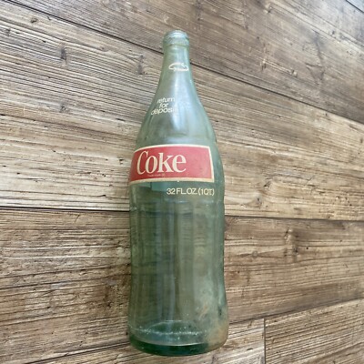 Coca-Cola / Coke 1 Qt Glass Bottle 11.75