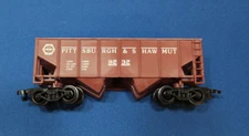 UNBRANDED HO Scale Model Railroad Train Coal Ore Car Wagon Pittsburgh Hawmut