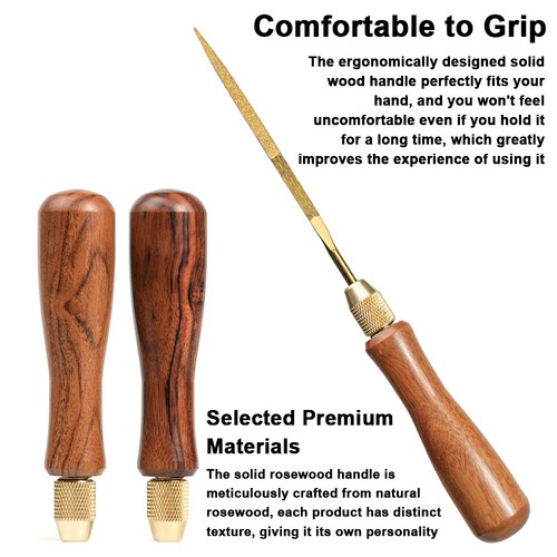 colored Diamond File Set with Rosewood Wooden Handles P7P2 - Picture 3 of 6