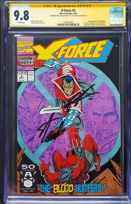 X-Force #2 Signed by Stan Lee & Liefeld 2nd Deadpool appearance 