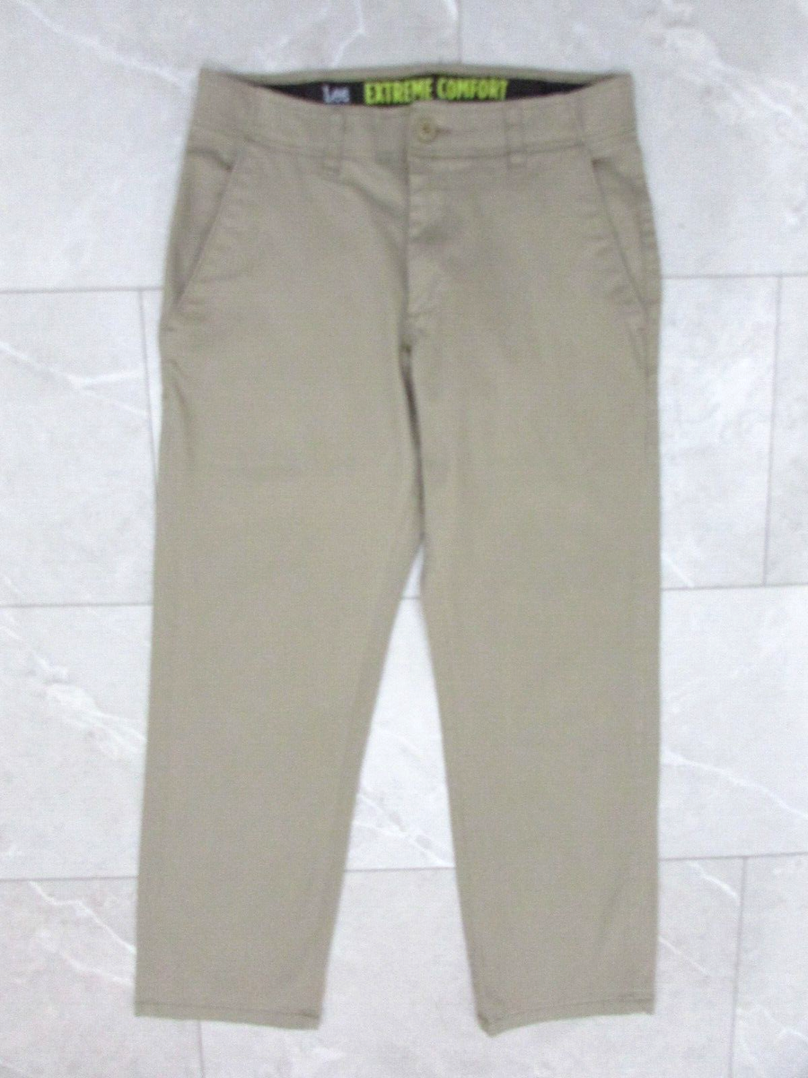 Lee Extreme Comfort Mens Pants Size 30x30 Khaki Beige