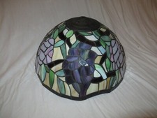 Tiffany Style Colored Glass Chips Lamp w/ Grape Pattern Shade Only - Best Offer 