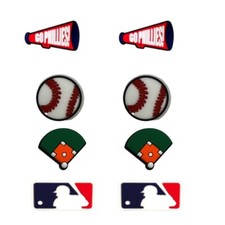 MLB Philadelphia Phillies Baseball Team For Crocs Shoe Charms Jibbitz - 8 Pieces