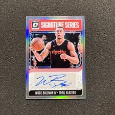 2018-19 Donruss Optic WADE BALDWIN IV #SG-WB4 Signature Series AUTO SILVER HOLO