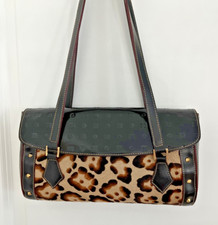 Arcadia Patent Leather Handbag With Animal Pr...