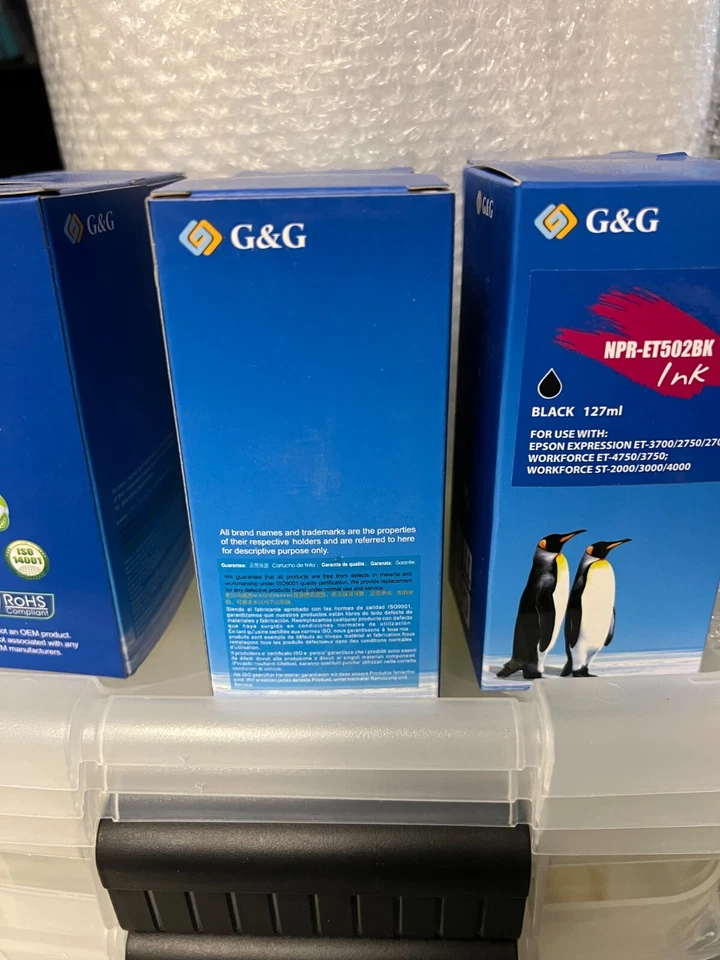 Brand New G&G NPR-ET502BK, Espon  Black Ink 127 ml bottle - Image 3 of 4