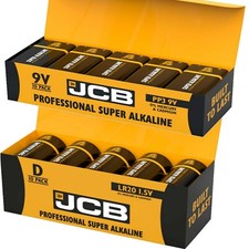 JCB PROFESSIONAL C D 9V Batteries 1.5V 9V Alkaline