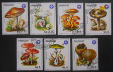 Paragwaj 1985, Mi.3835-3841, grzyby, stemplowane