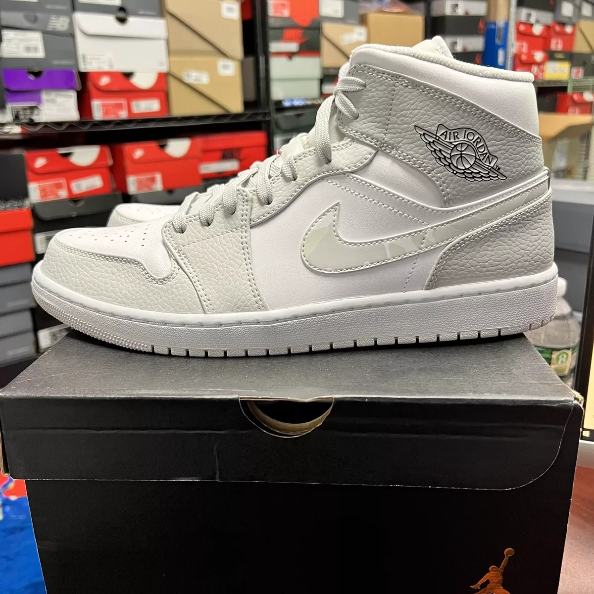 Jordan 1 Mid White Wolf Grey for Sale, Authenticity Guaranteed