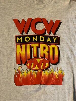 トップス 90s WCW MONDAY NITRO TV TOUR T shirts Vintage 90s WCW Monday Nitro t shirt XL World Championship