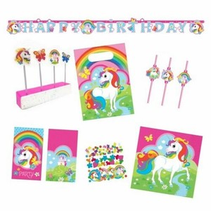 Enfants Licorne Anniversaire Fete Pique Nique Buffet Gamme Vaisselle Filles Deco Ebay