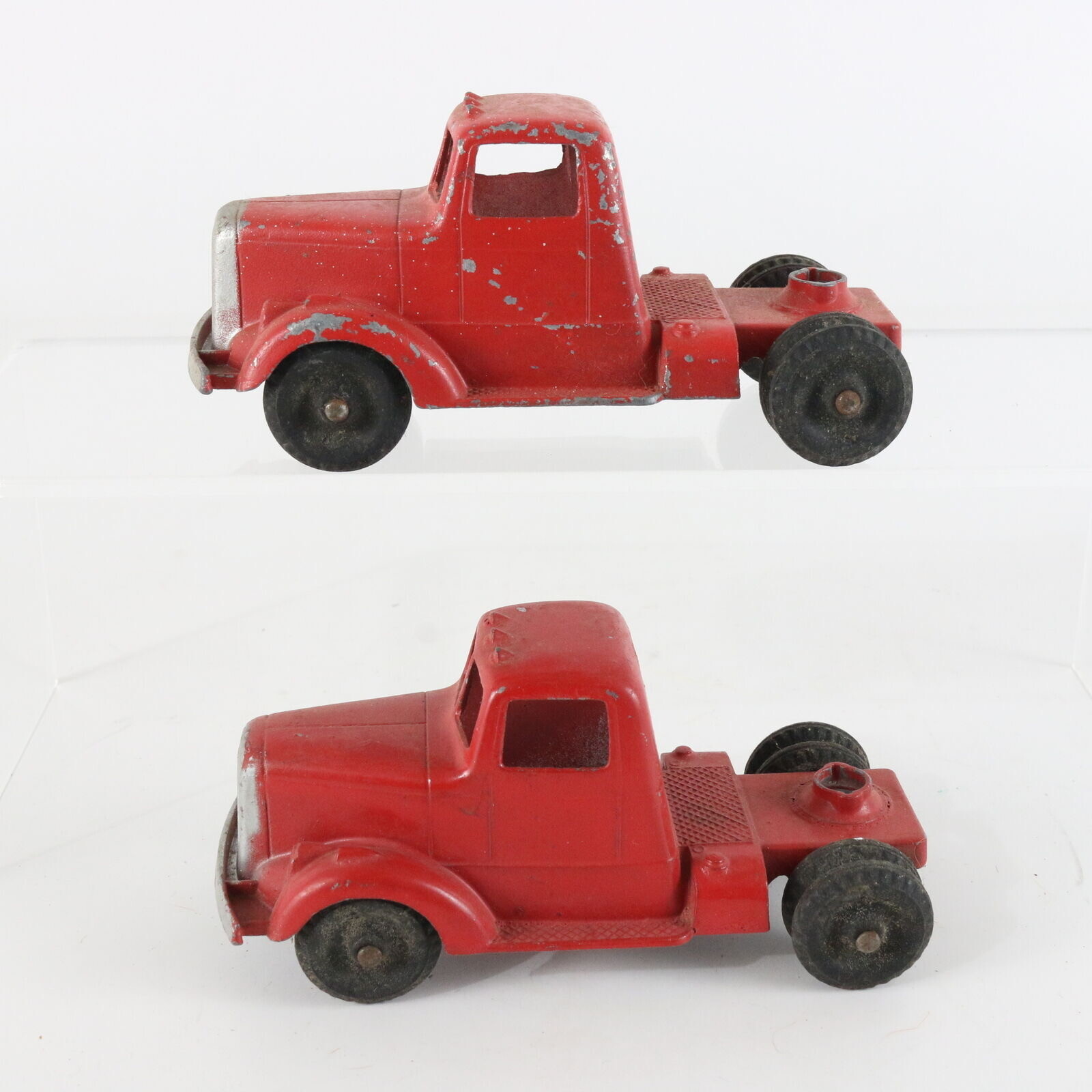 Lot Of 2 Tootsietoy Red Diecast Semi Trucks 4.25" eBay