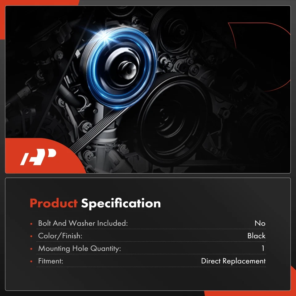 A-Premium Crankshaft Pulley for Mitsubishi Mirage 2014-2024 Mirage G4 2017-2024 - Image 3 of 4