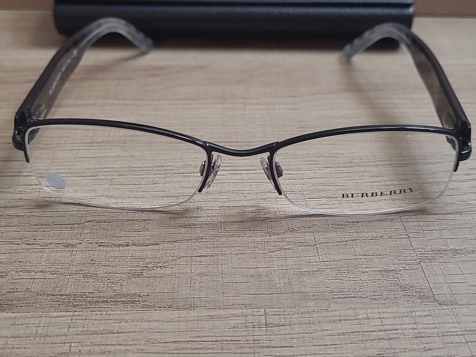  Gafas Burberry B 1169 1001 negras/grises a cuadros 53-18-135 monturas aptas para RX Foto 2 de 4