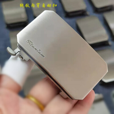 Pure Titanium Belt Buckle Automatic Buckle Inner Wear Belt Head Men 3.5Cm Wide