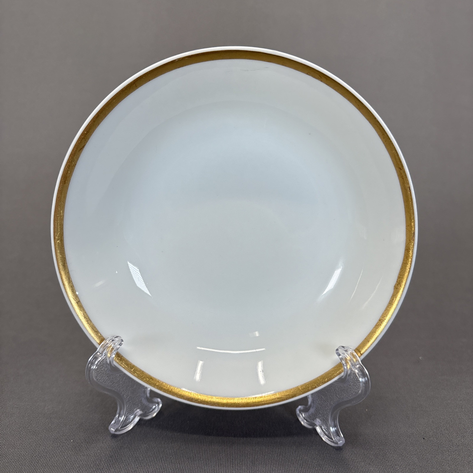 Haviland Limoges Berry Dessert Fruit Bowls 5" Set of 4 White Gold Trim