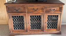 Laura Ashley Solid Wood Sideboard / TV Cabinet with Metal Lattice Doors