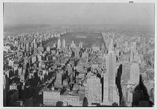 New York City NY 1932 Empire State Building View to Central Park Skyline