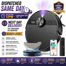 MONSGA MS1 Robot Vacuum Cleaner 7000Pa LiDAR Mop Smart App Pet Hair UK