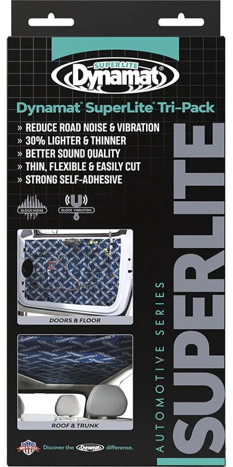 Dynamat 10612 18 x 32 дюйма самоклеящийся звукоизолятор с Superlite Tri-Pack, - Изображение 2 из 4