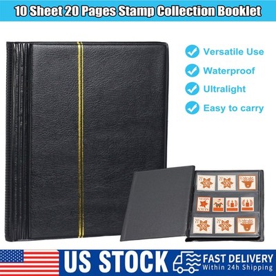 20-Sheet Stamp Storage Book, 10 Pages for Efficient Stamp Organization