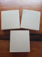 Vintage Mini Kas-ette/10 Library Case Floppy Storage Boxes (3) Cases Cream Tan