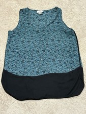 Loft Womens Shirt Size Medium Multicolor Floral Print Classic Dressy Flowy