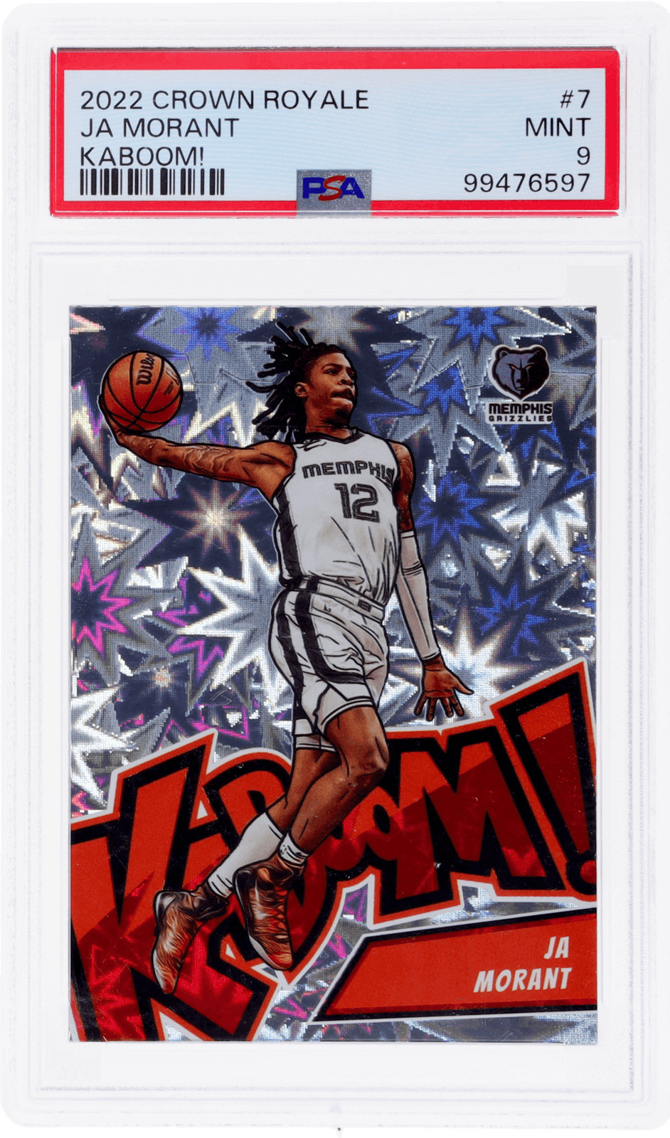 2022 Panini Crown Royale Ja Morant Kaboom! #7 PSA 9