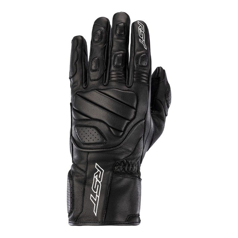 Gants en cuir RST Turbine noir de protection moto et route pour homme